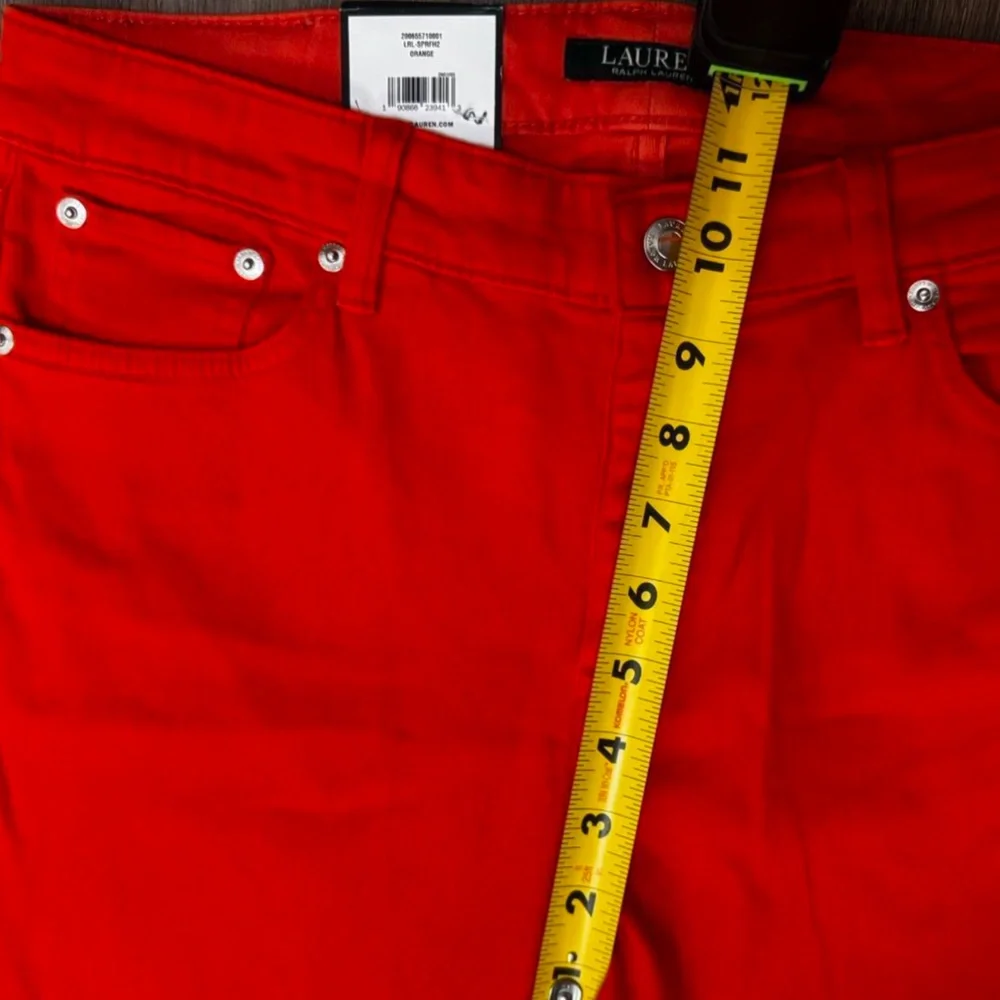 NWT Lauren Ralph Lauren Women's ORANGE Skinny Jeans - Picture 7 of 7